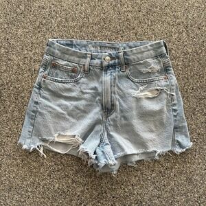 American Eagle Curvy 90s Boyfriend Jean‎ Shorts Women's Size 0 Distressed